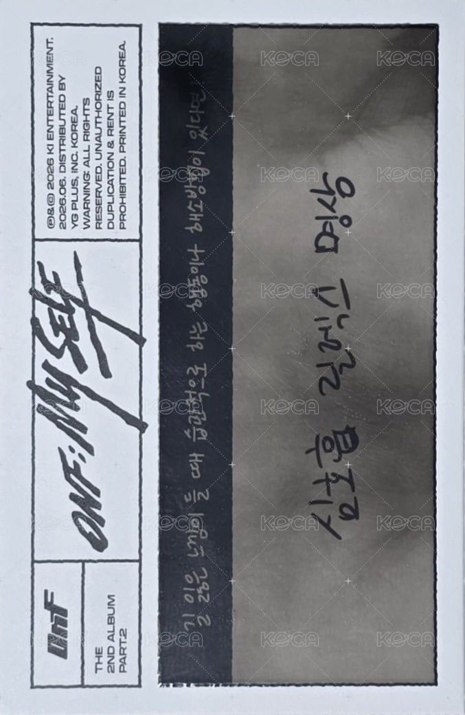 正規二輯Pt.2 專輯卡 隱藏訊息卡 FACE ver. 背面