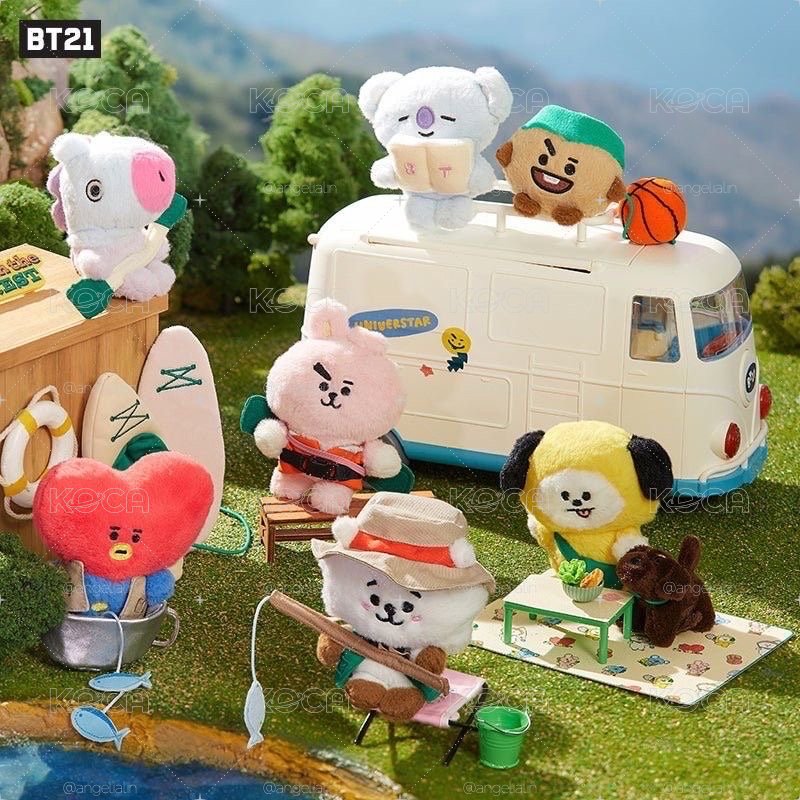 【BT21】絨毛玩偶（露營系列）二代 RJ 釣魚 