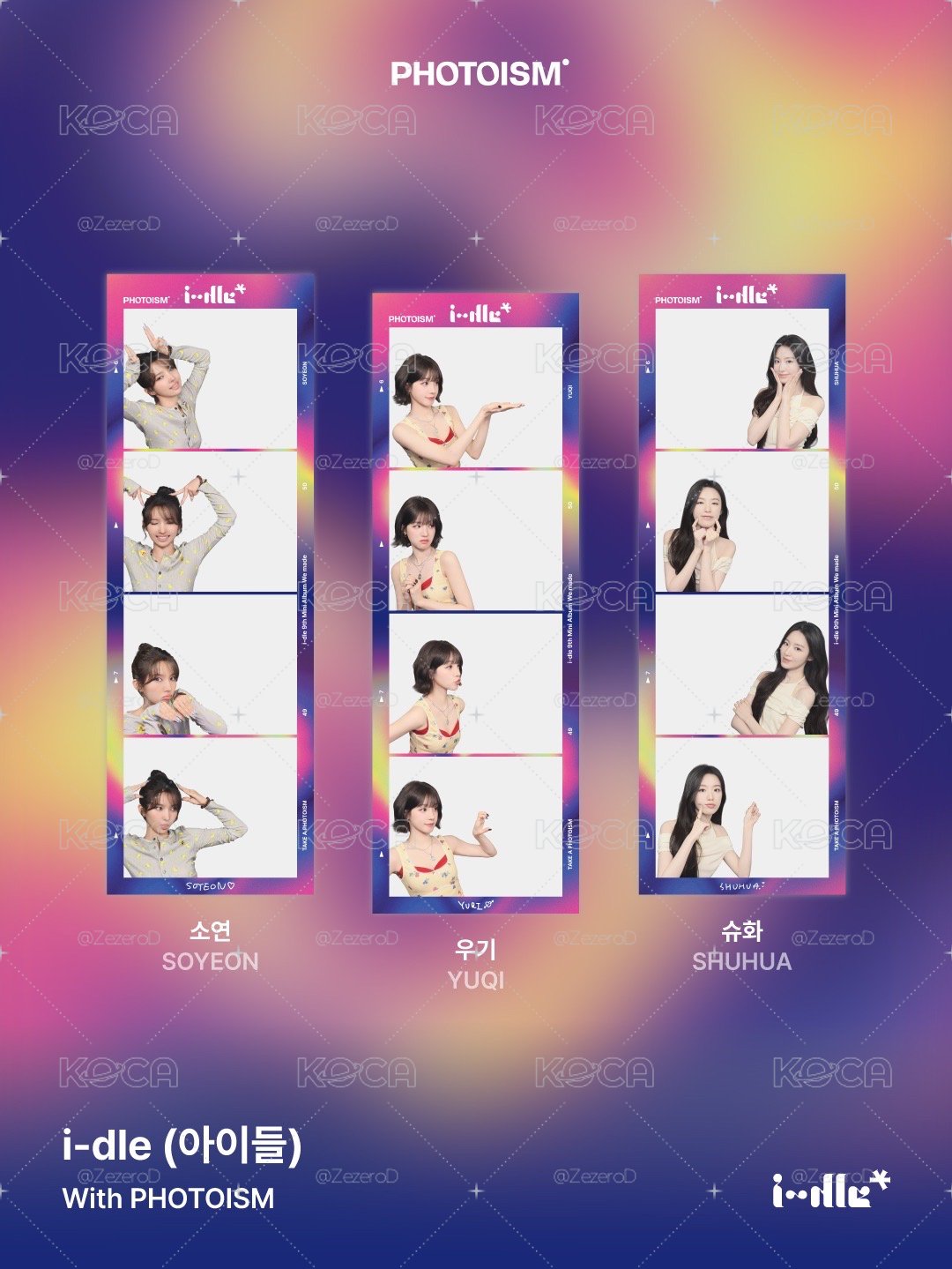 (7/7前下單，7/10可寄出）i-dle We made X photoism 人生四格卡 代印 1組兩張