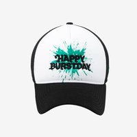 A-FRAME TRUCKER BALLCAP WHITE BLACK