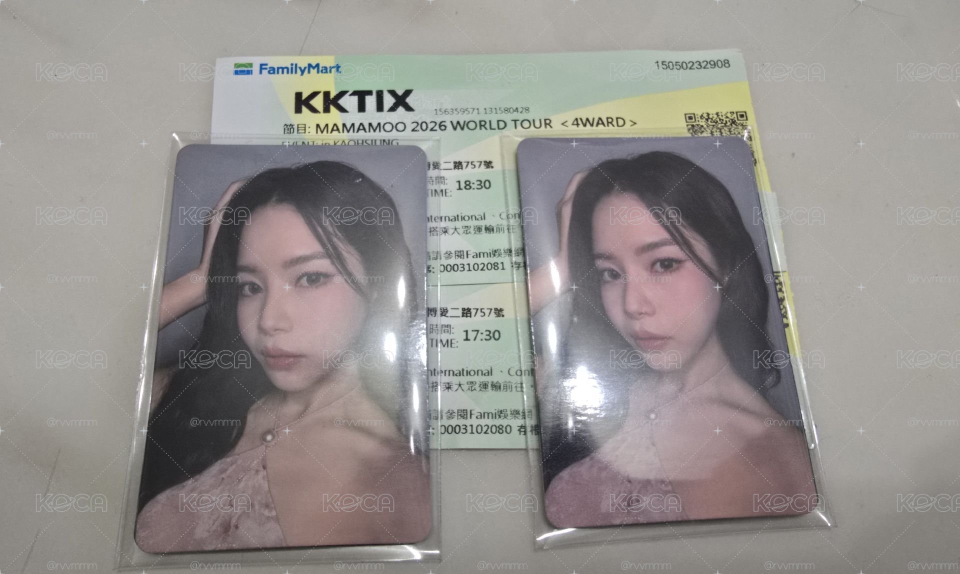 MAMAMOO World Tour 4WARD 高雄場 入場卡