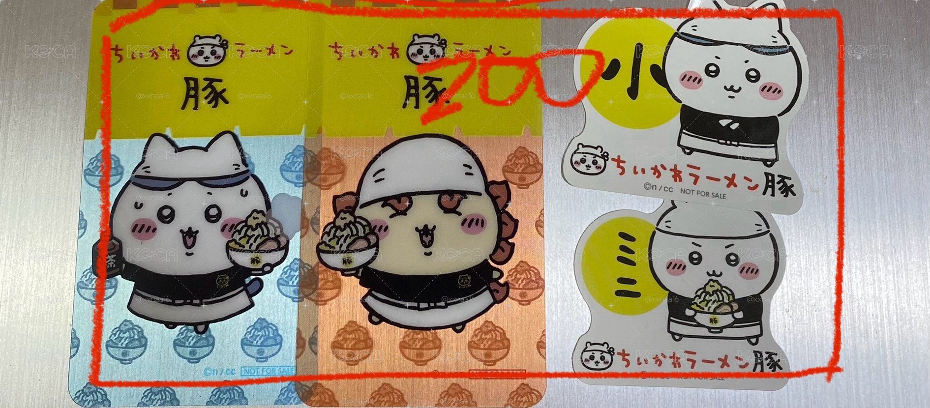 吉伊卡哇拉麵豚 小卡貼紙