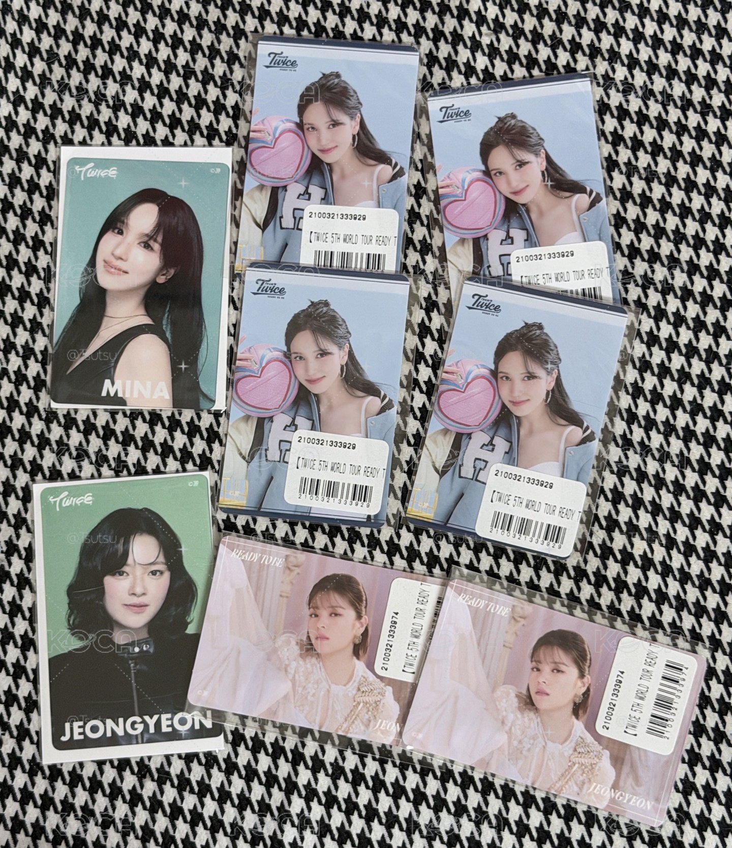 （現貨整套8張一起 一日左右寄出）TWICE Mina 定延 五巡 六巡 一番賞 小卡 透卡 卡貼