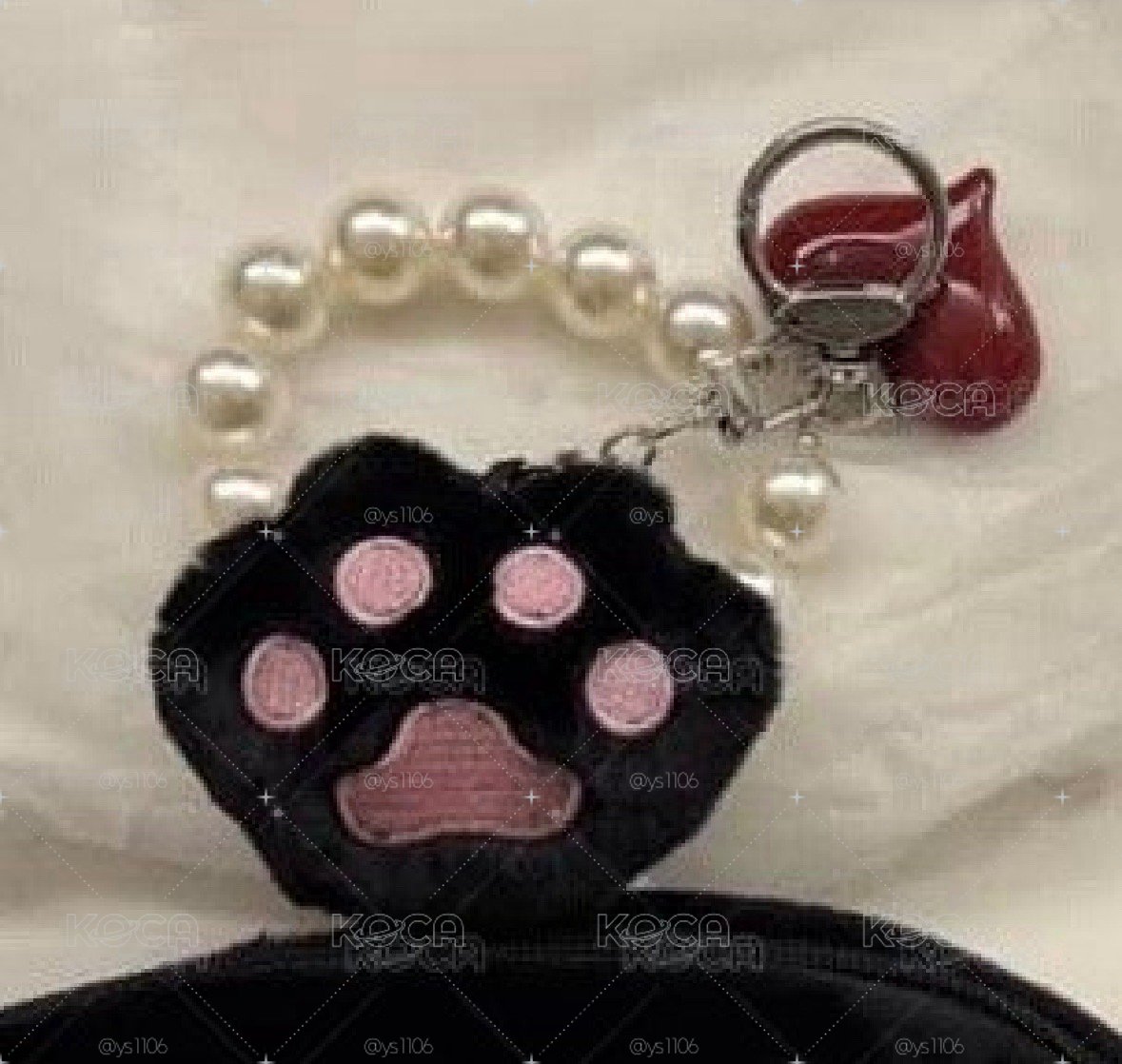 鼠兔&衣櫥咖啡 狗掌鑰匙圈吊飾 