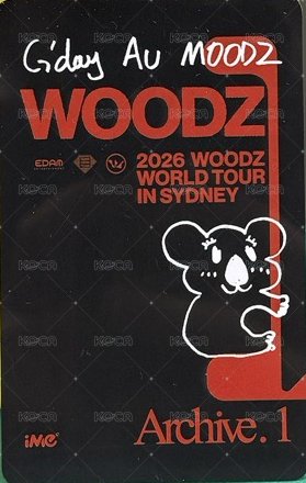 2026 WOODZ WORLD TOUR＇Archive. 1＇ 雪梨 入場卡 / 場限卡  背面