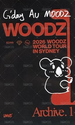 2026 WOODZ WORLD TOUR＇Archive. 1＇ 雪梨 入場卡 / 場限卡  背面