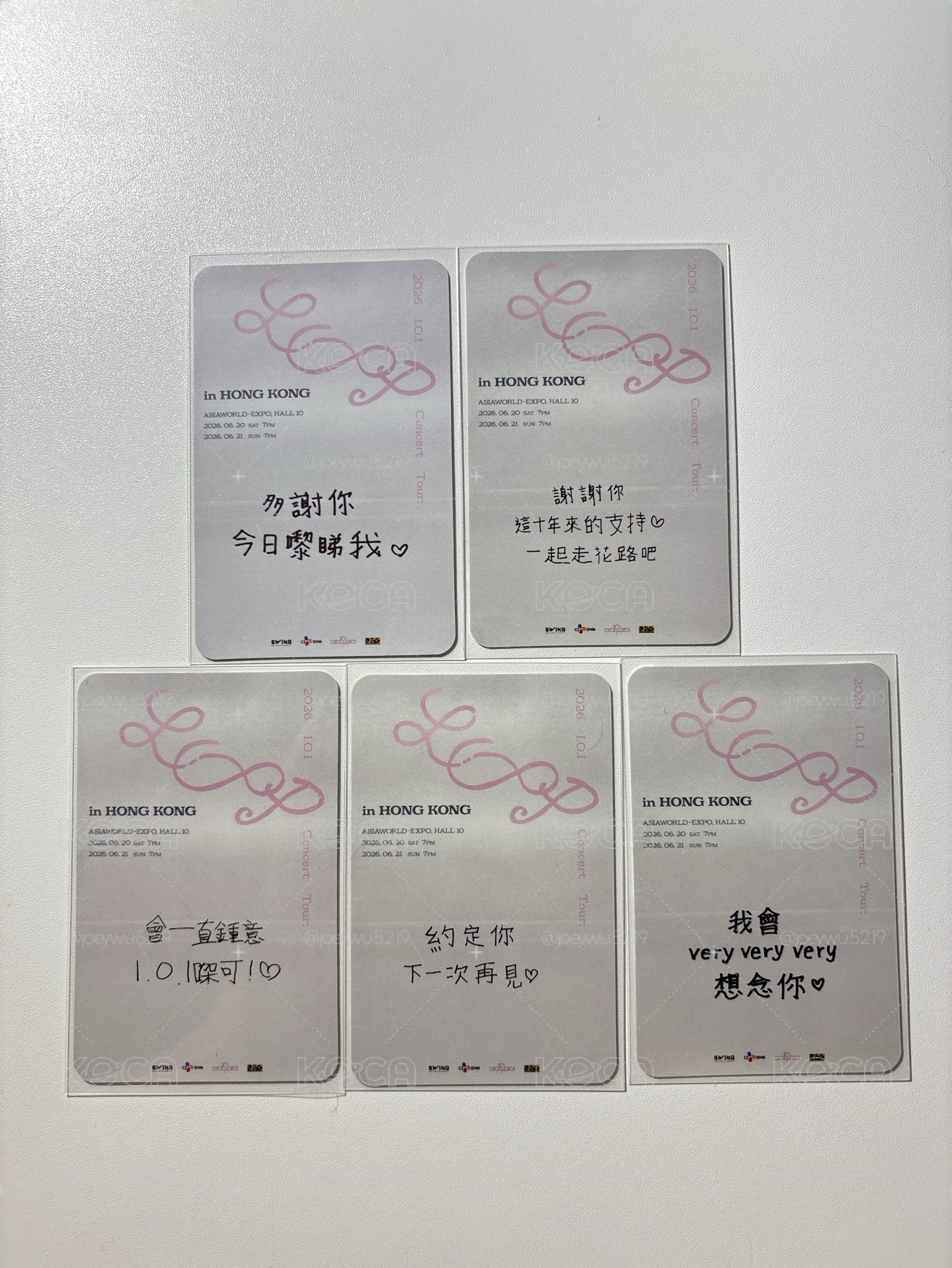 I.O.I香港入場卡