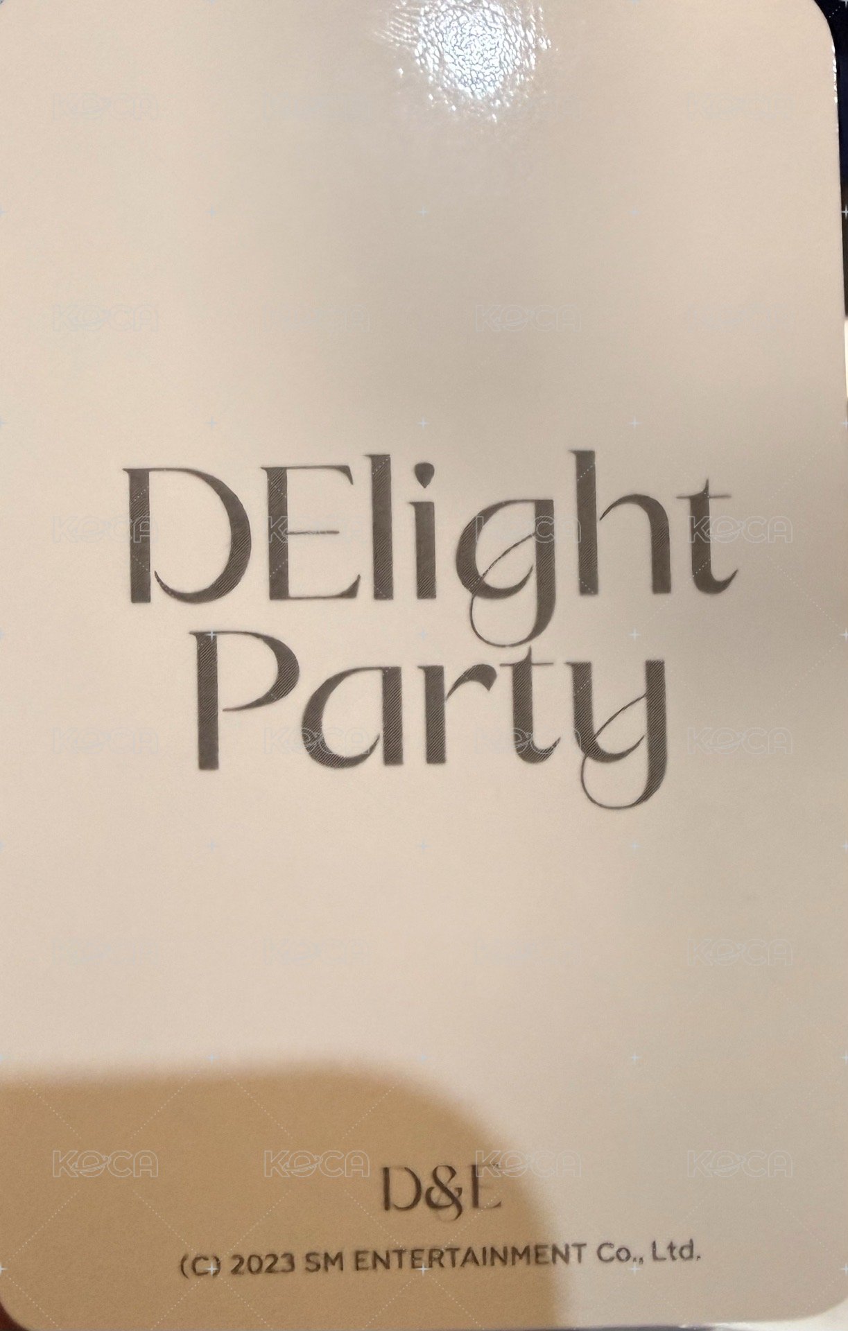 DElight Party 周邊卡 手燈裝飾卡 背面
