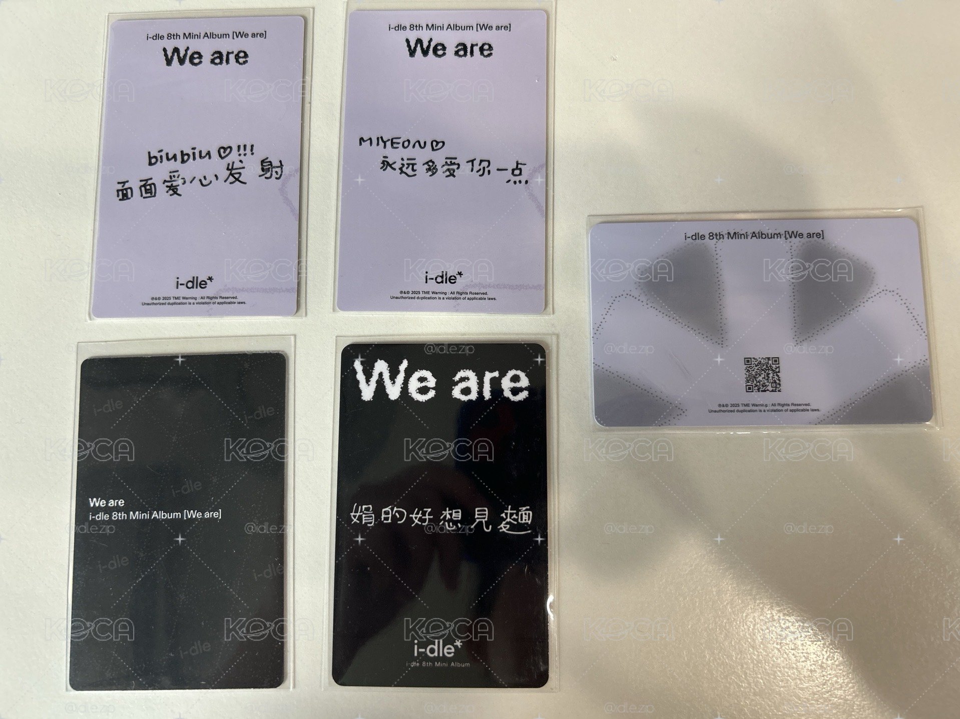 i-dle 迷八 薇娟 美網限定+QQ音樂特典卡 中背