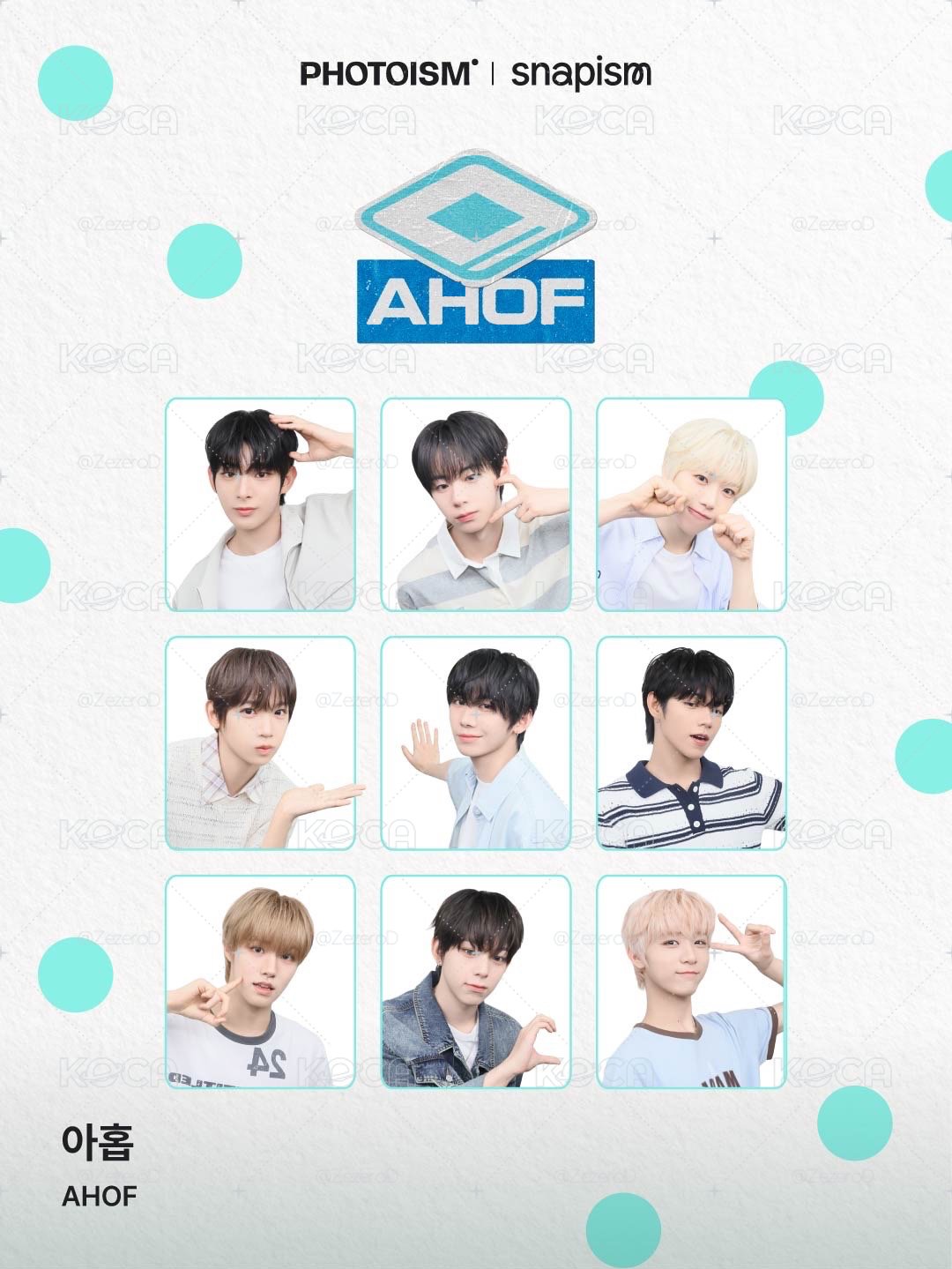AHOF RUN TO YOU X photoism X snapism 人生四格卡 貼紙 代印