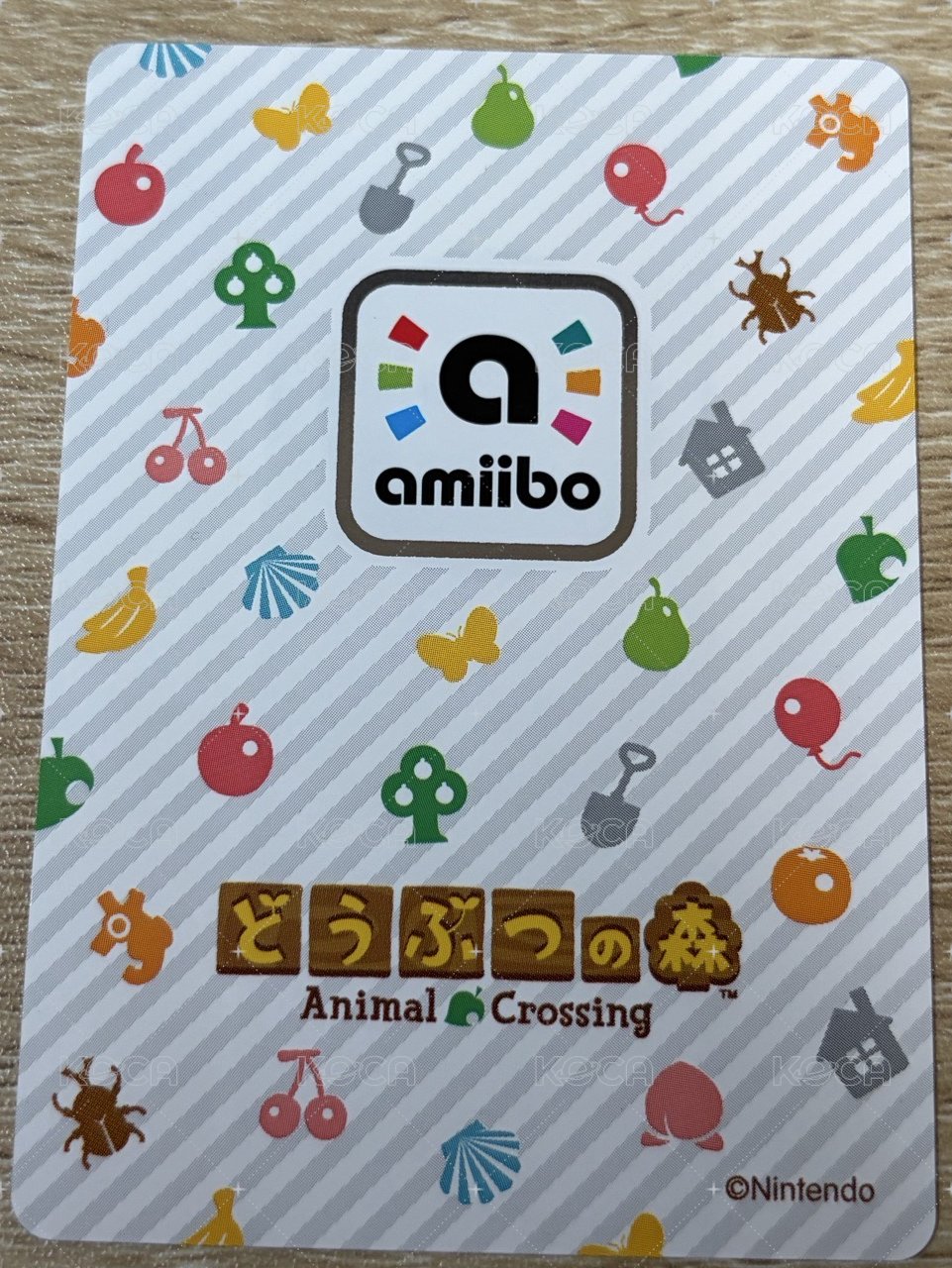 動物森友會 amiibo 136 遊戲卡  背面