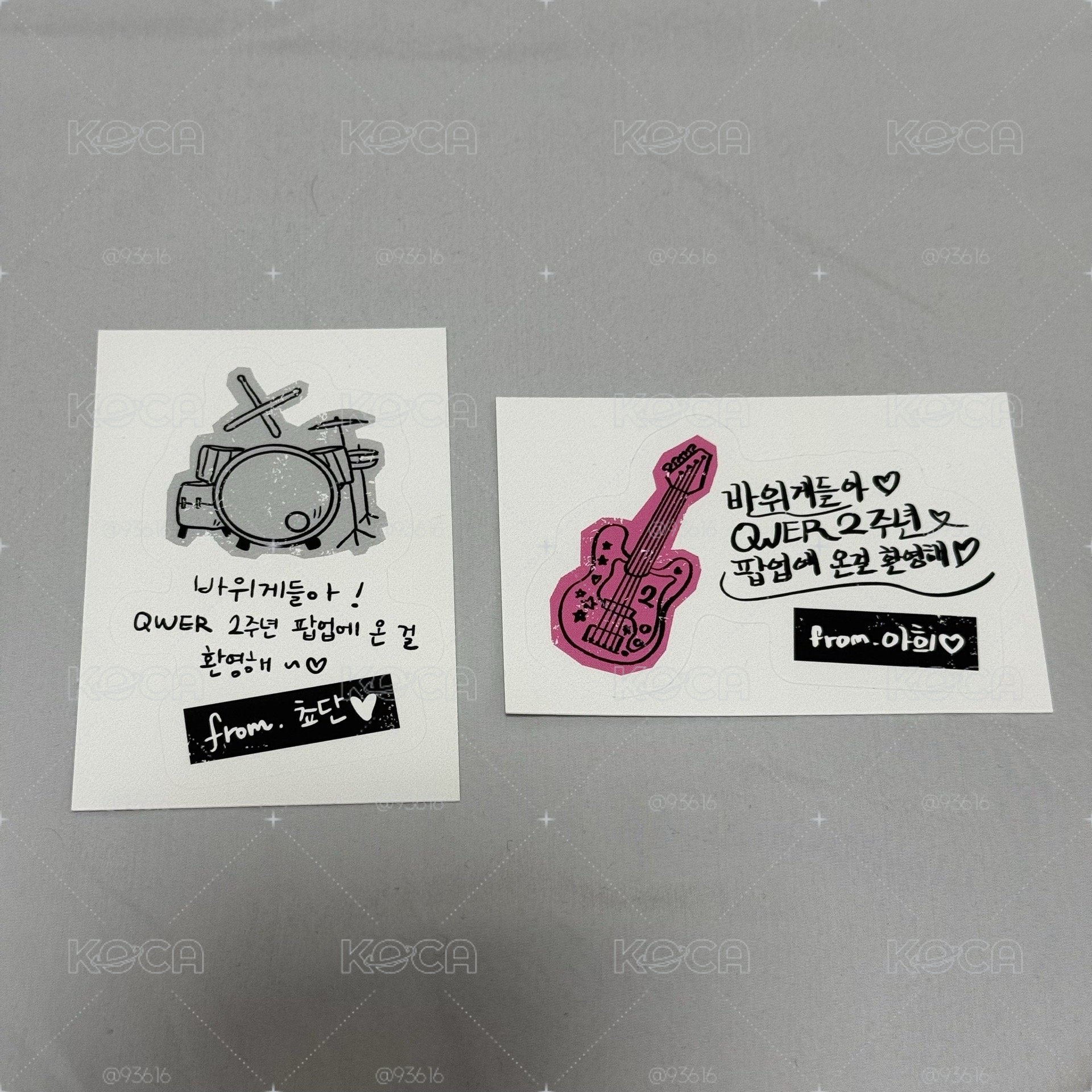 QWER 兩週年快閃店 入場禮 貼紙