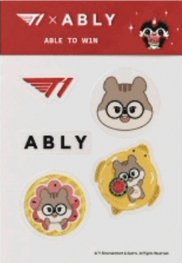 T1 X ABLY 滿額卡 貼紙