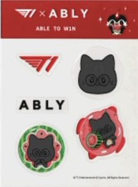 T1 X ABLY 滿額卡 貼紙