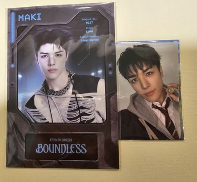 &team boundless vr特典鈕釦卡 fuma、maki明信片+鈕釦卡、第二週特典全員小卡