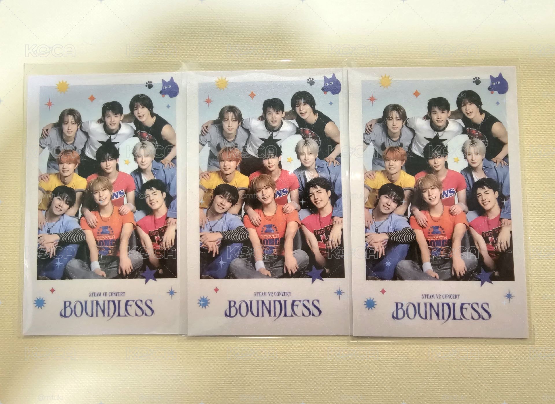 &team boundless vr特典鈕釦卡 fuma、maki明信片+鈕釦卡、第二週特典全員小卡