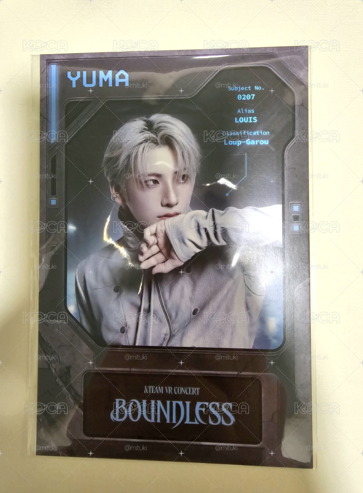 &team boundless vr特典鈕釦卡 fuma、maki明信片+鈕釦卡、yuma明信片、第二週特典全員小卡