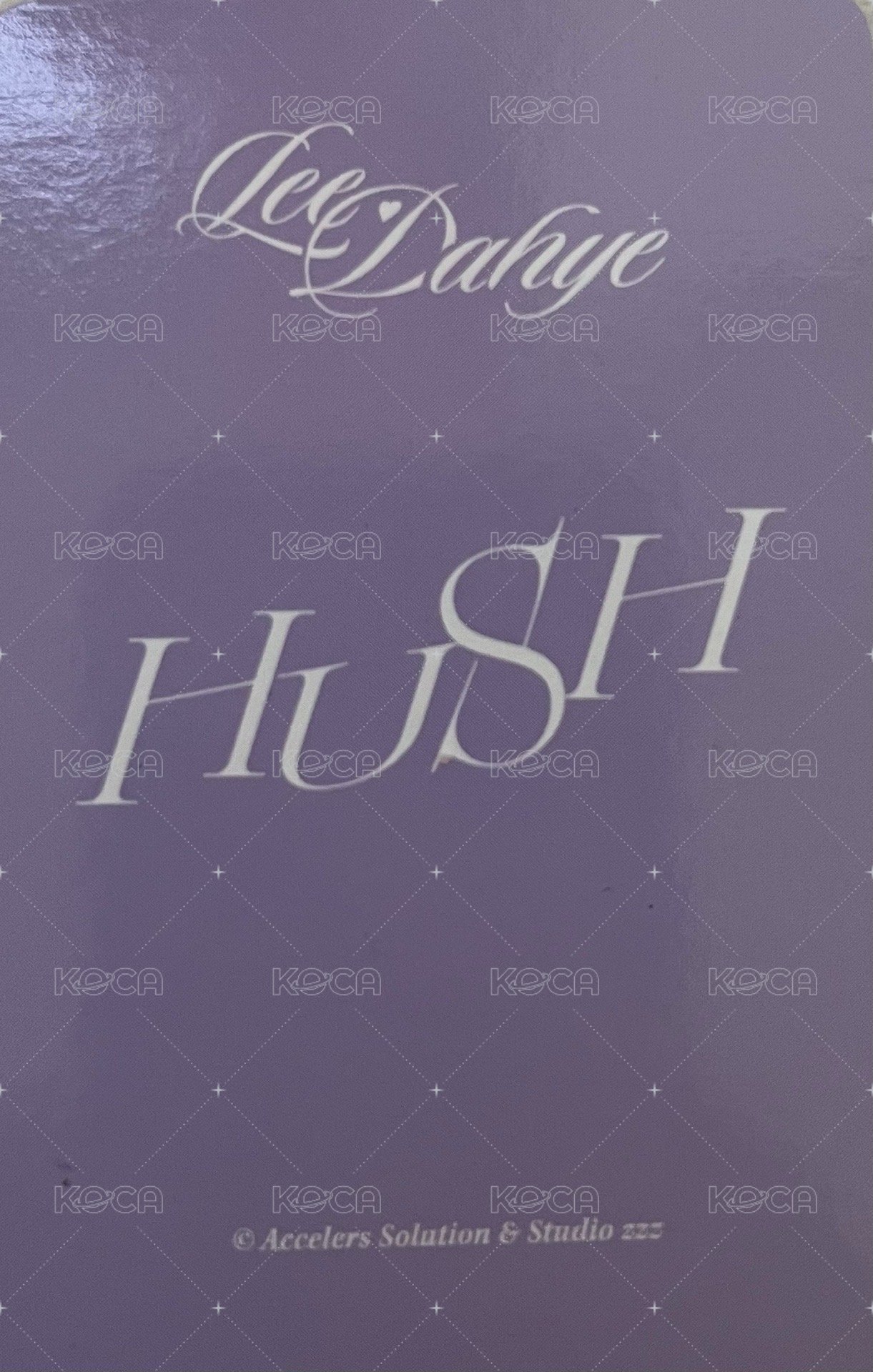 Hush 入場卡 / 場限卡 粉絲見面會小卡 背面