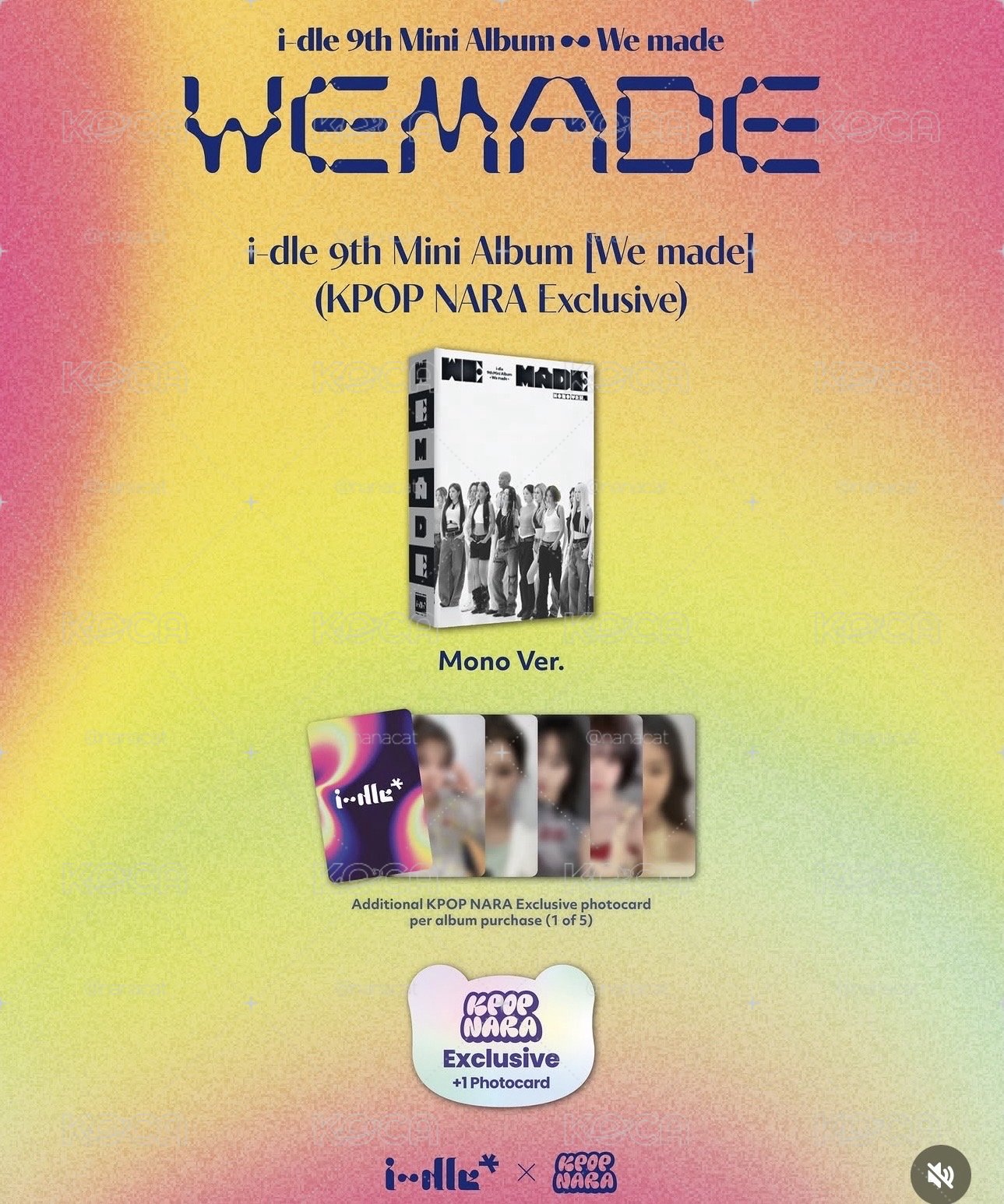 i-dle nara美通特典卡