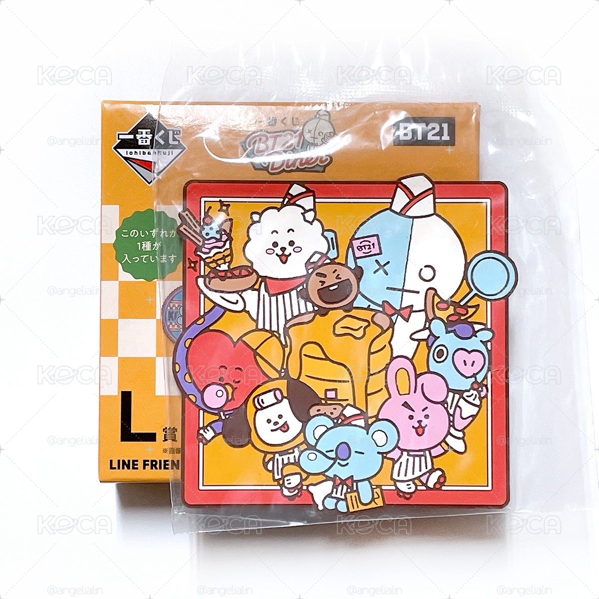 【一番賞】BT21 Diner(L賞)軟膠杯墊 派對