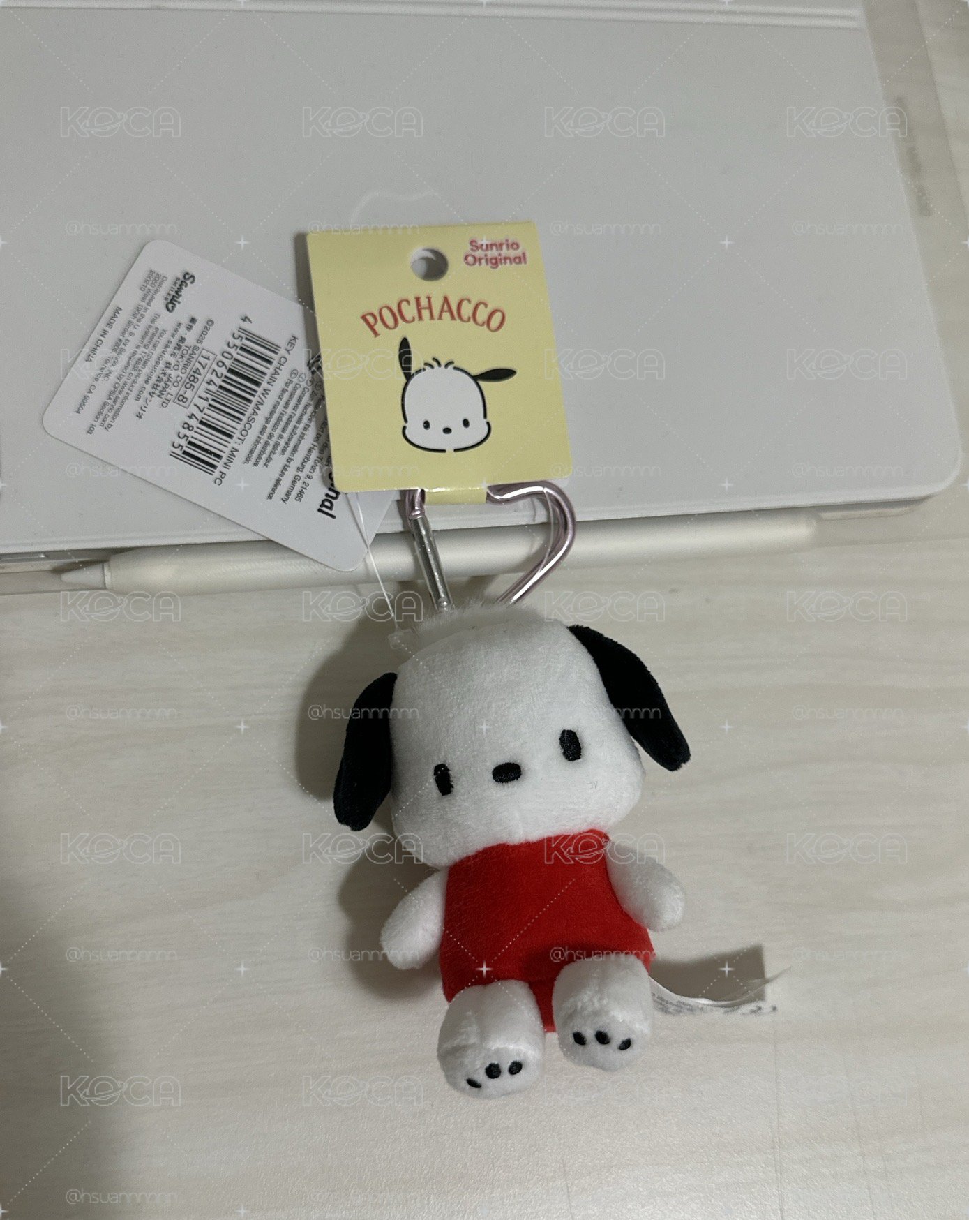 帕恰狗愛心扣娃娃吊飾