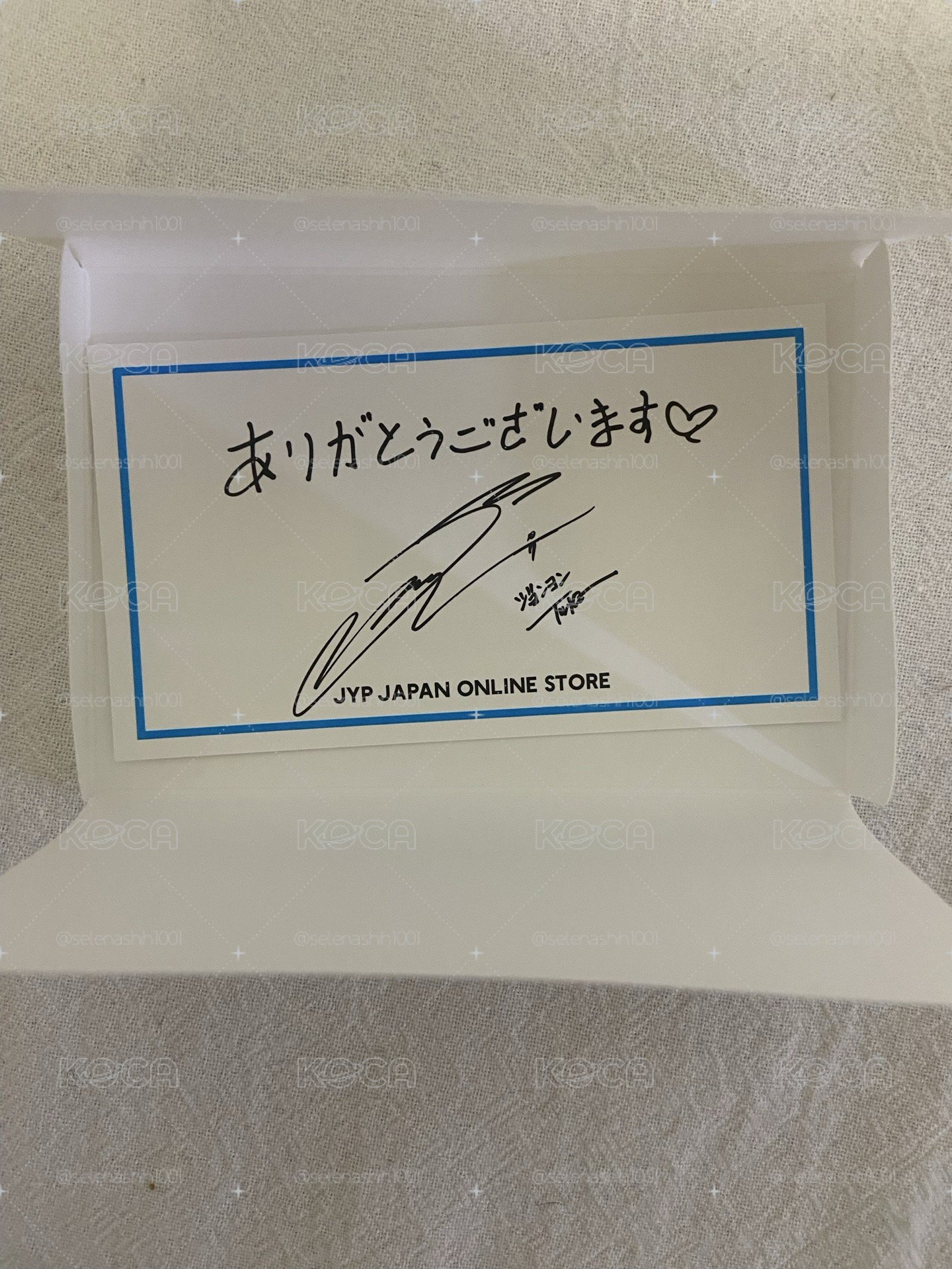 jyp japan感謝卡