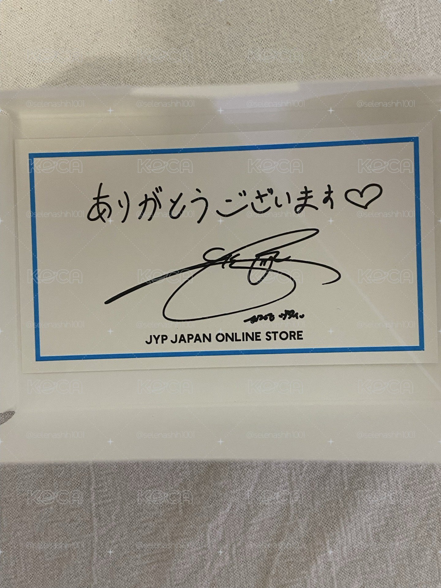 jyp japan感謝卡