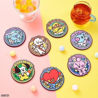 【一番賞】BT21 五周年（G賞）軟膠杯墊 CHIMMY