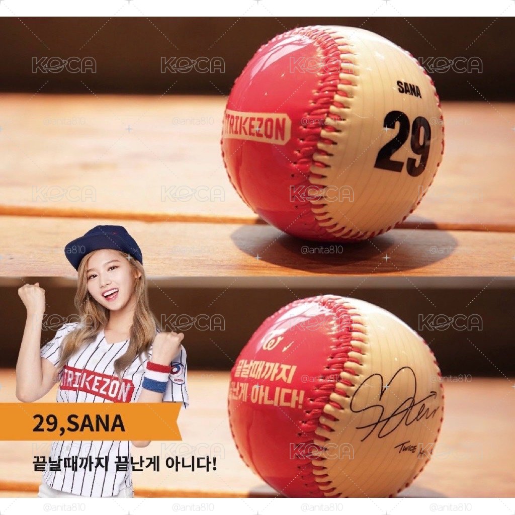 （現貨）TWICE strikezon Sana  印簽棒球