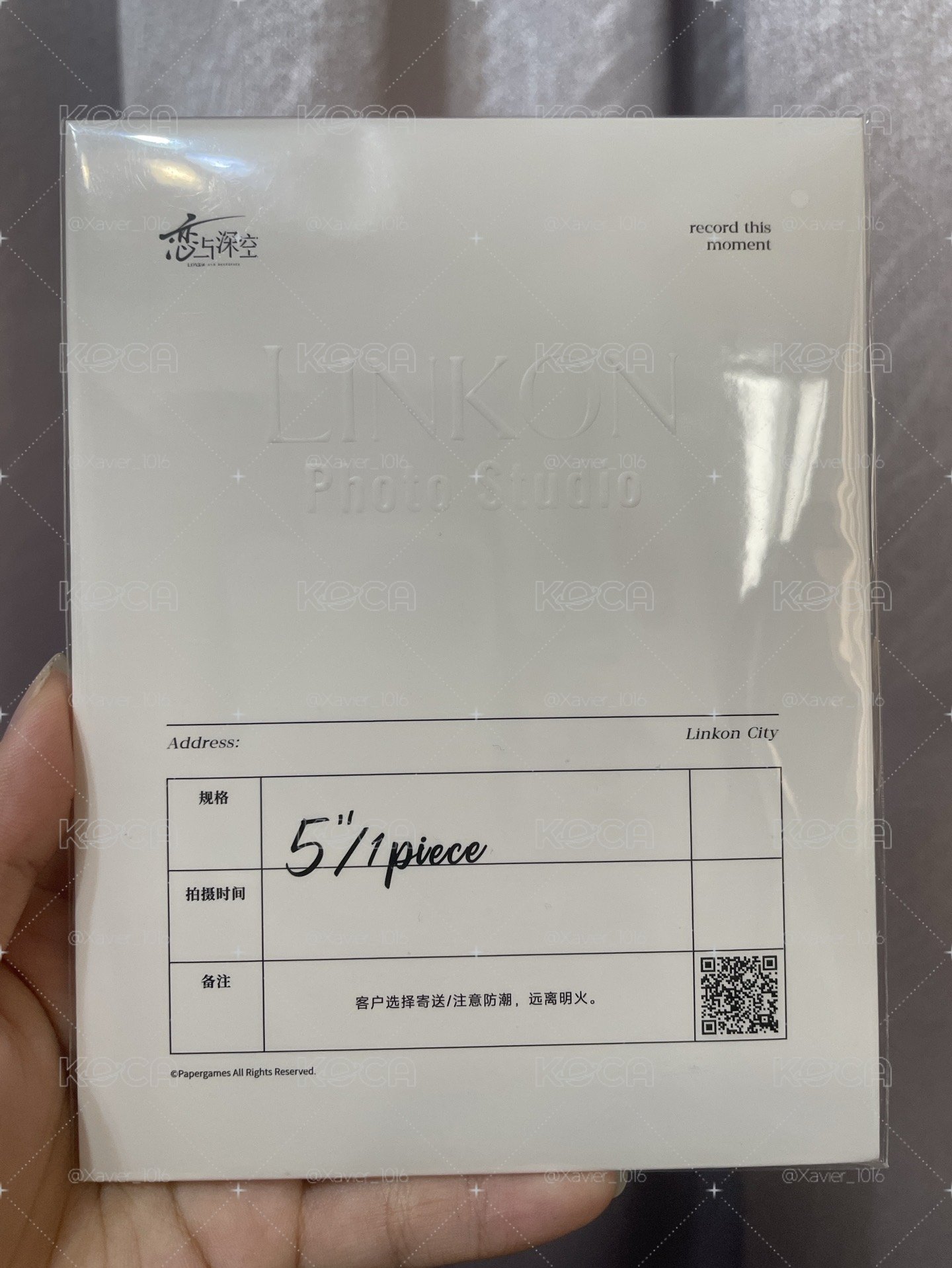 沈星回 五吋相卡