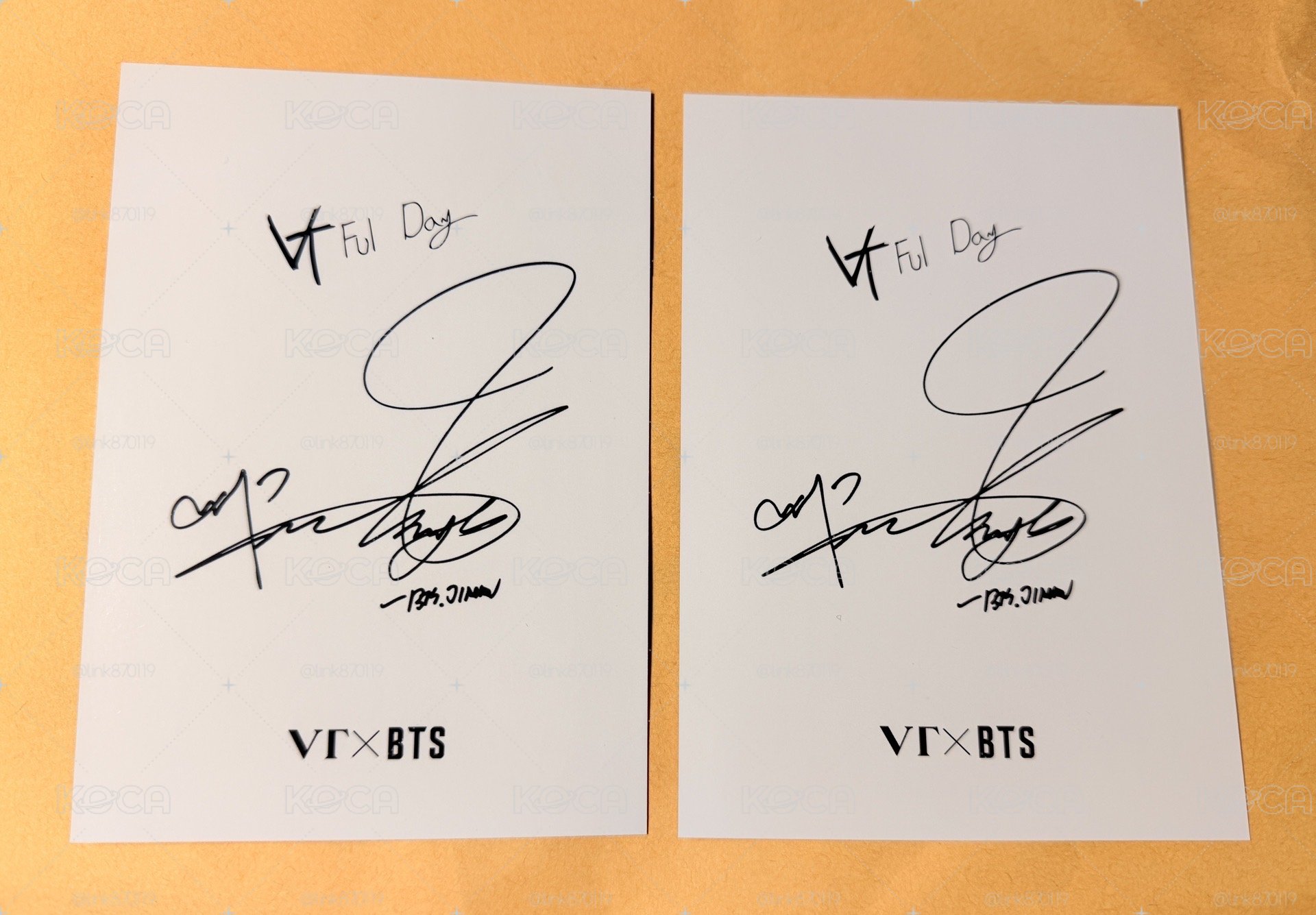 JIMIN VT 香水 代言 明信片