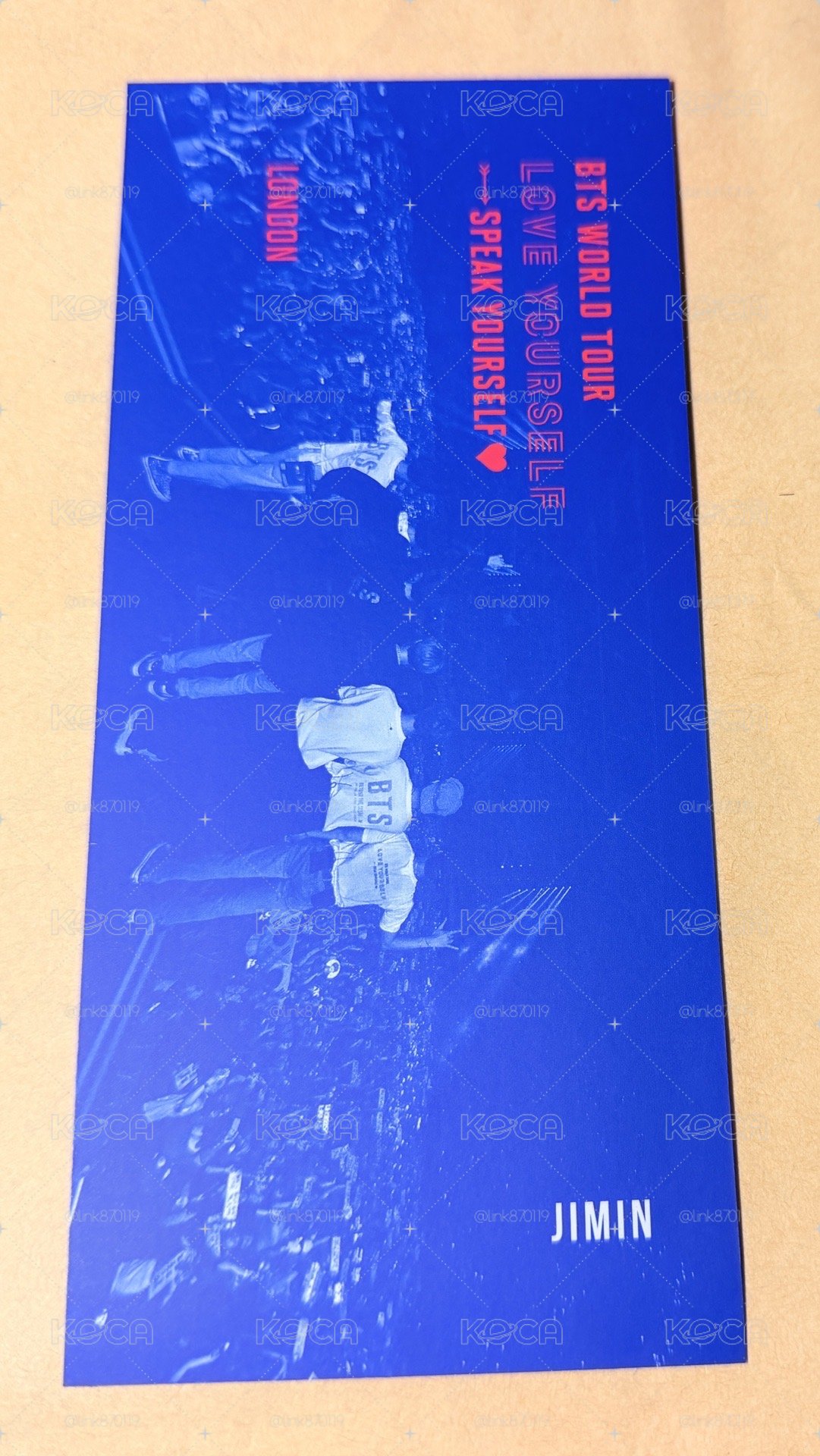 JIMIN SPEAK YOURSELF DVD 倫敦 書籤