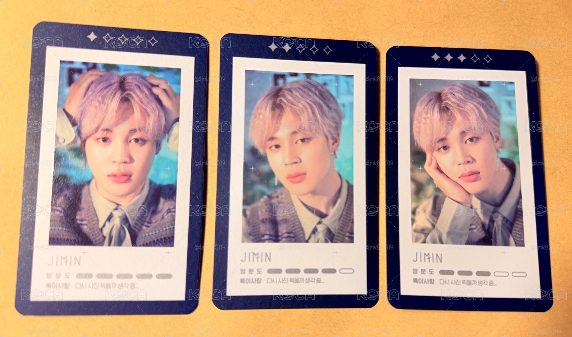 JIMIN 韓五期 訊息卡 星星卡