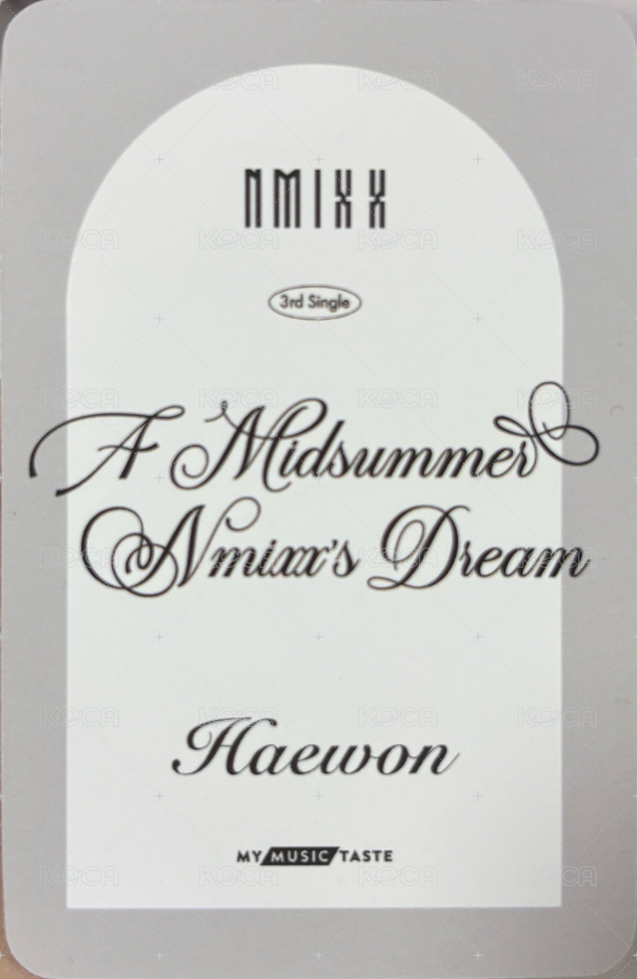 仲夏夜 mmt 預售 特典卡  背面