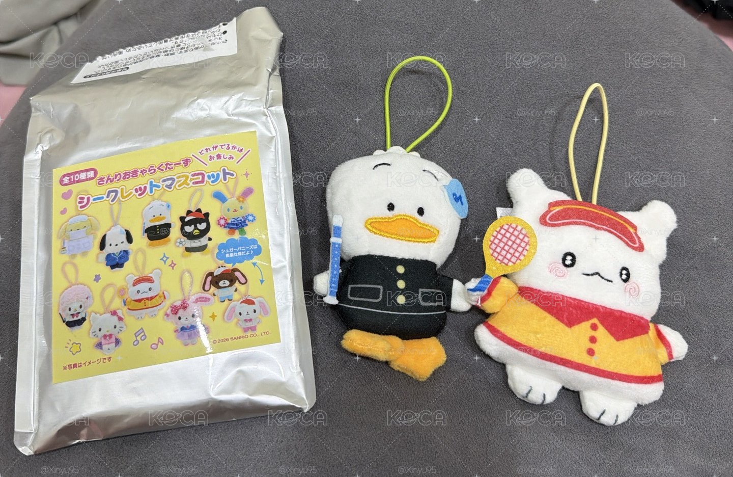 學校盲盒造型吊飾 三麗鷗 貝克鴨 花丸