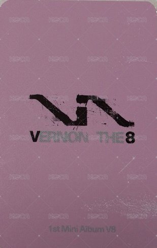 ‘V8’ kream 特典卡  背面