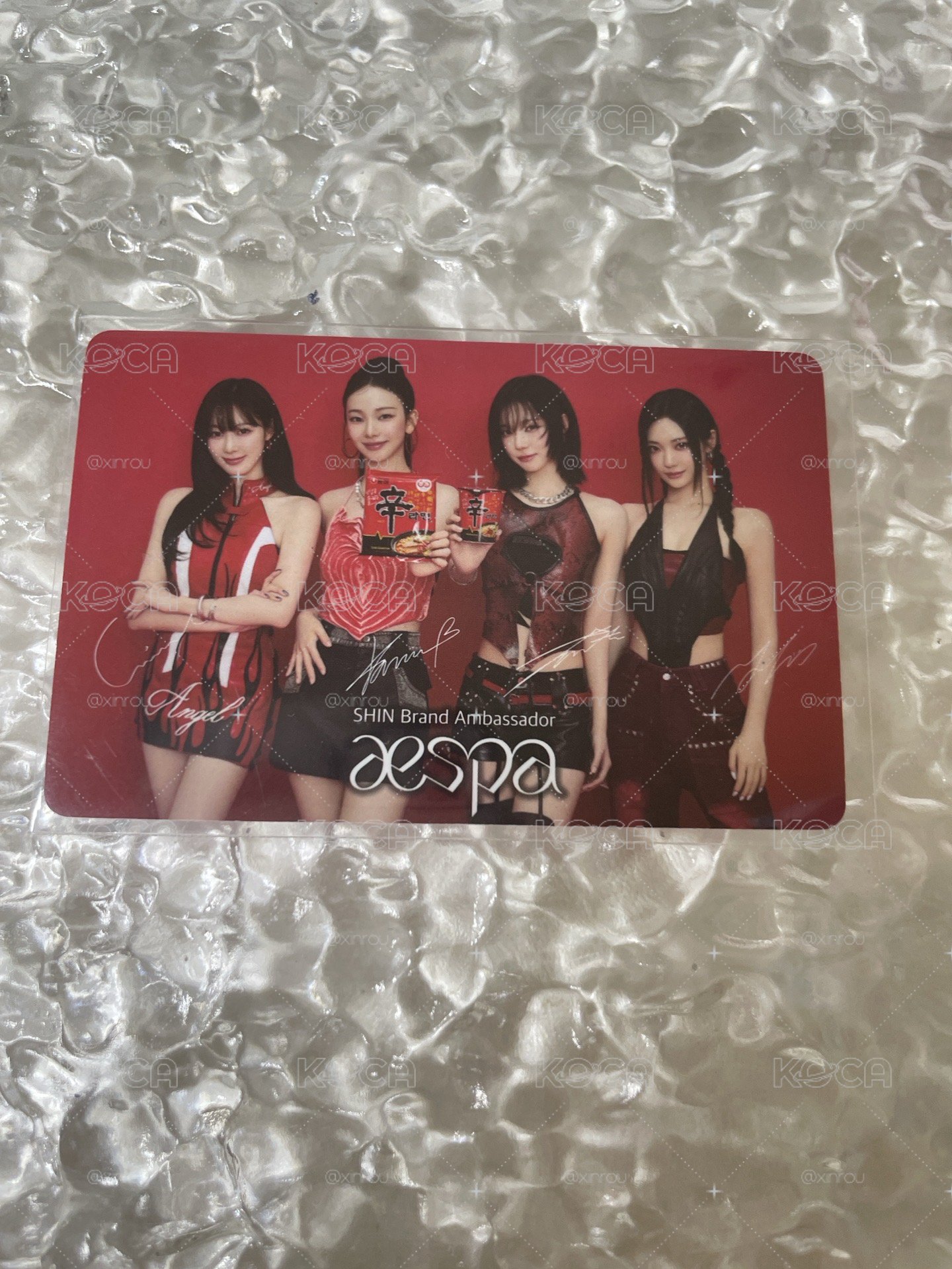 aespa辛拉麵代言小卡