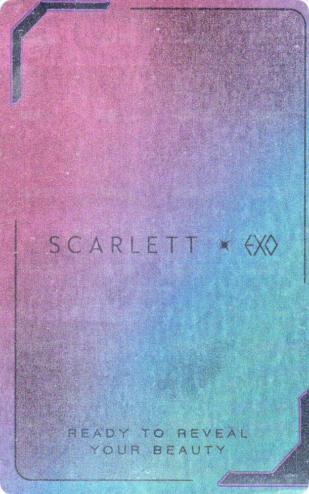 Scarlett 代言卡  背面