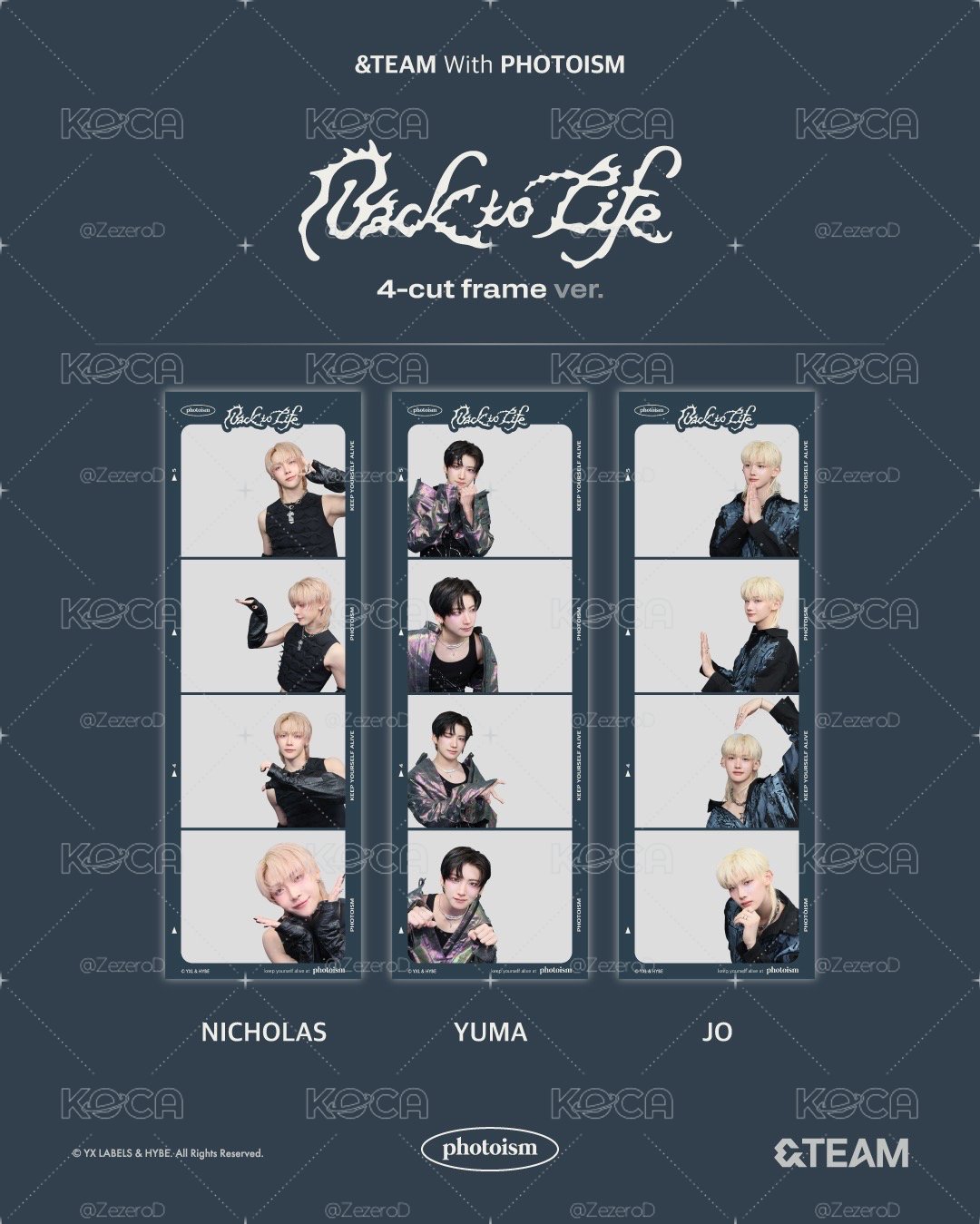 &TEAM BTL X photoism 人生四格卡 貼紙 代印 1組兩張