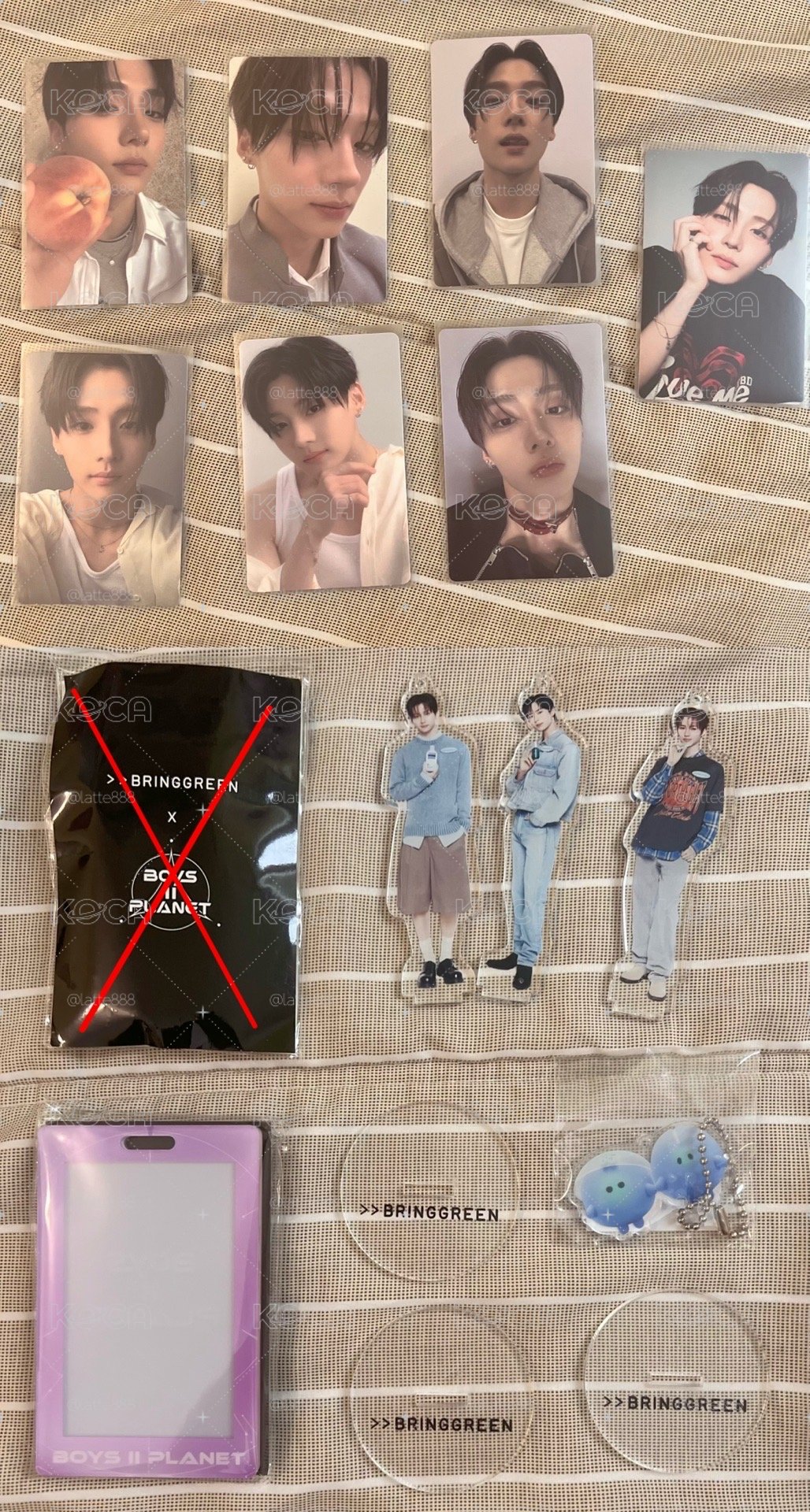 BOYS II PLANET 檔案展 小卡/卡套/BRINGGREEN 立牌 吊飾 相沅 安信 俊抒 ALD1