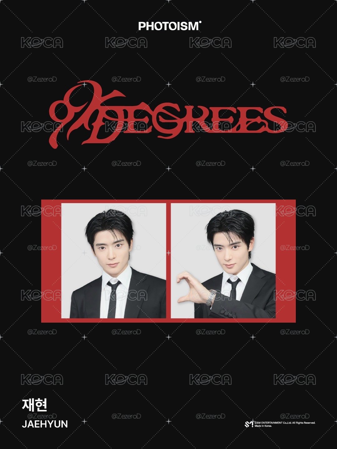 JAEHYUN 99 Degrees X photoism 人生四格卡 貼紙 代印