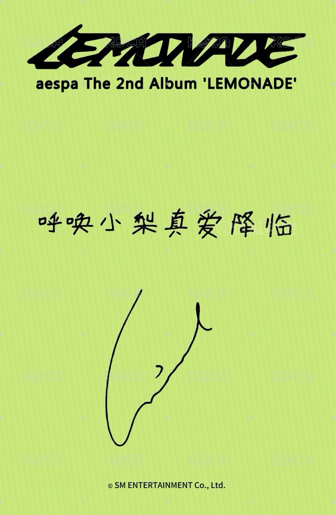 LEMONADE kms v1 特典卡  背面