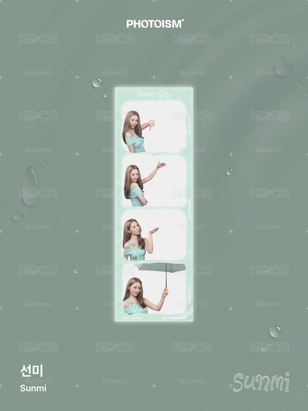 SUNMI Forever July X photoism 人生四格卡 貼紙 代印