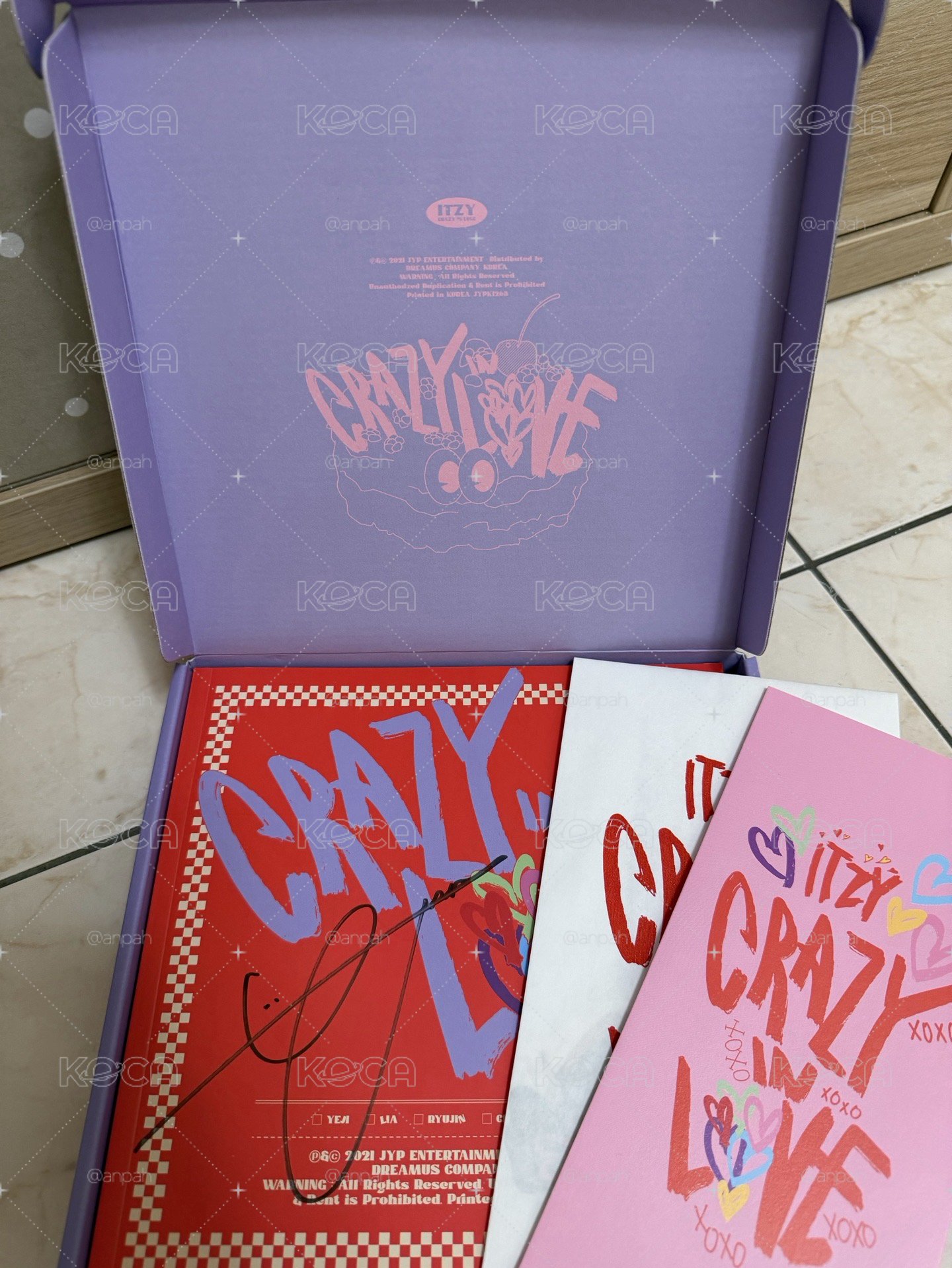 itzy crazy in love有娜親簽專