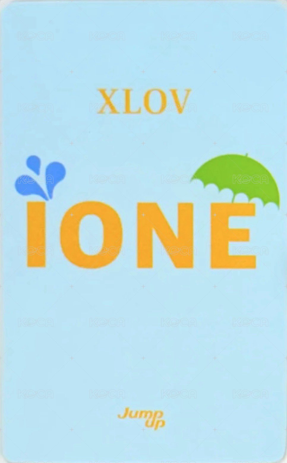 I ONE ju 線上6.0 簽售卡 雨衣男孩 背面
