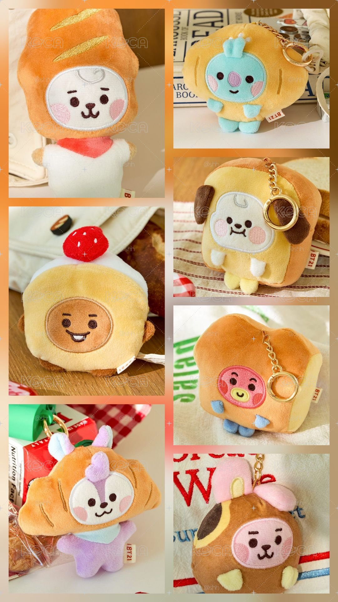 【預購】BTS｜BT21站姿娃吊飾Baby Bakery