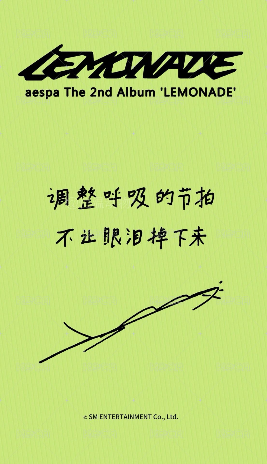 LEMONADE kms v1 特典卡  背面
