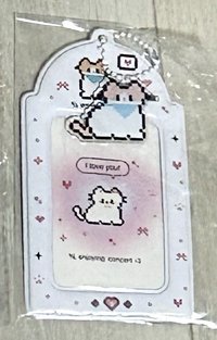 像素貓咪卡套（附贈吊飾）