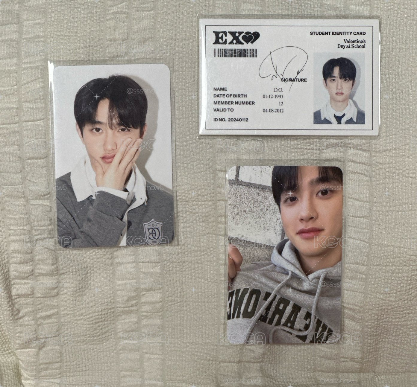 制服嘟 EXO 24年曆 D.O.官拍自拍學生證