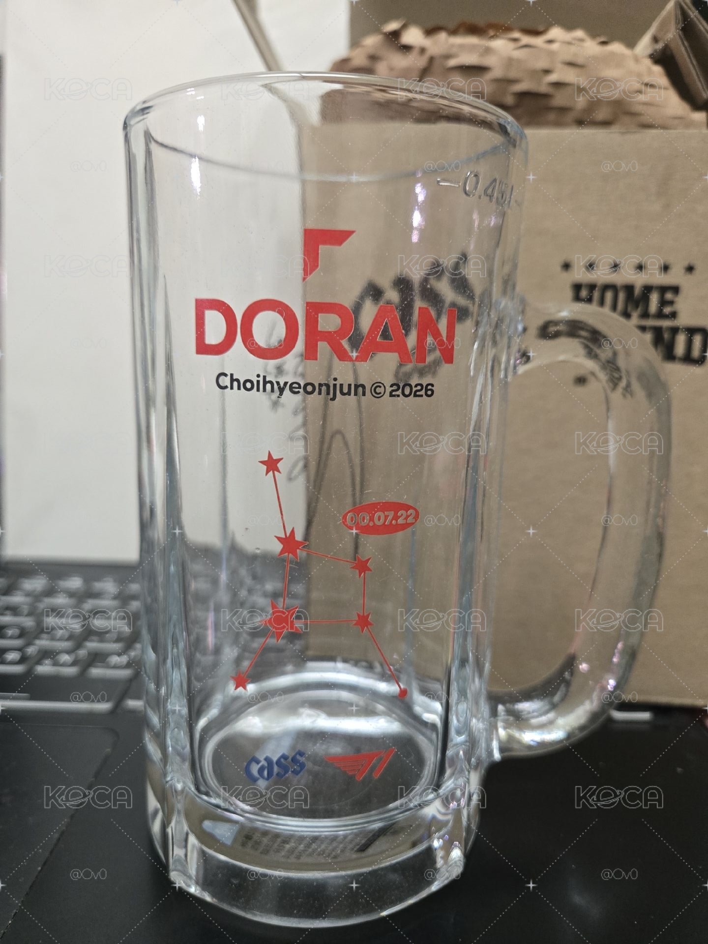 Doran cass杯子+五張一組卡貼